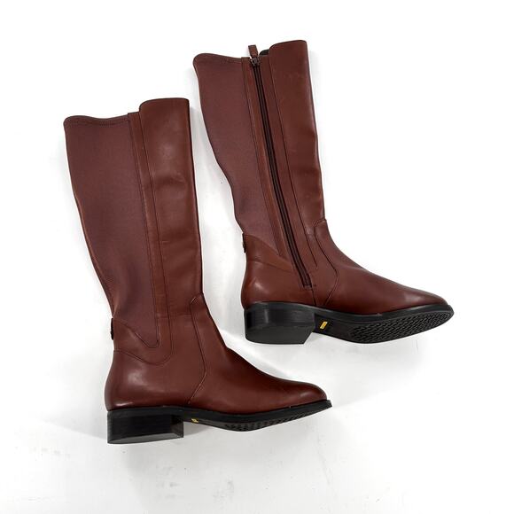 Cole Haan Noelle Riding Boots 5.5 Brown NWOT Leather Tall Knee High Academia - Picture 12 of 12